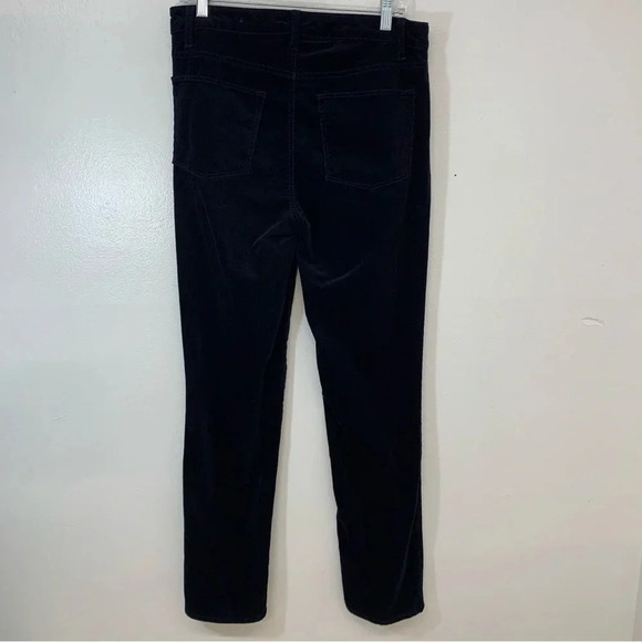 Talbots Corduroy Pants Woman Sz 8  High Waist Straight Leg Blue Pockets Stretch - Picture 4 of 12